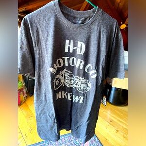 NWT Harley Davidson dark grey tee Size Large